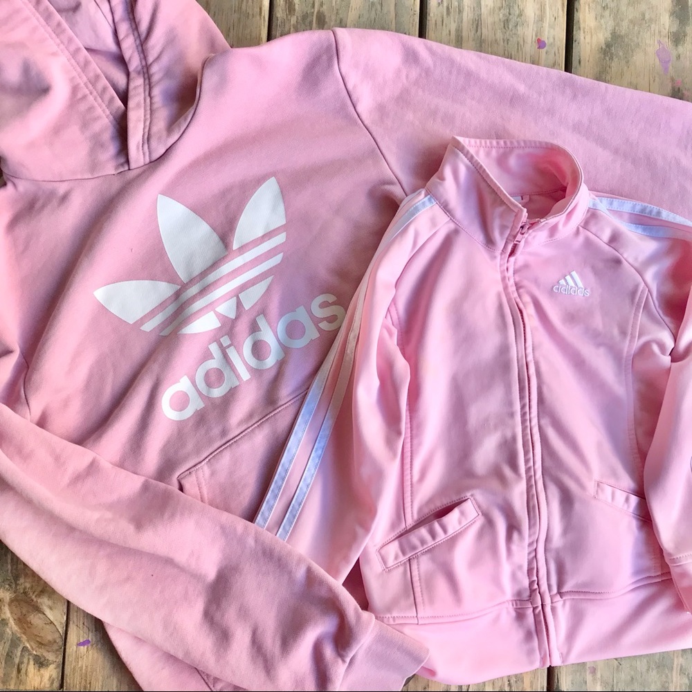 Mommy and Me pink Adidas matching women’s S and toddler girl 4t